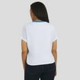 thumbnail image 6 of Women's WEAR by Erin Andrews White Detroit Lions Cropped Center Stripe Dolman T-Shirt, 6 of 6