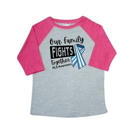 

Inktastic Our Family Fights Together ALS Awareness Gift Toddler Boy or Toddler Girl T-Shirt