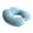 Sky Blue#0, variant on U-Shaped Travel Neck Pillow with Hump Design Soft Breathable Stretchy Microbead Filling Compact Size for Luggage 1 Pack