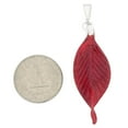thumbnail image 4 of GlassOfVenice Murano Glass Red Leaf Pendant, 4 of 5