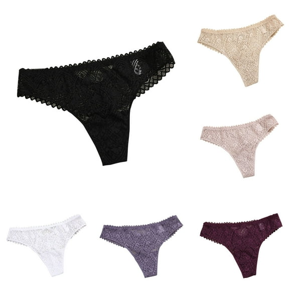 Fesfesfes No Show Underwear For Womens Fashion Briefs Comfortable Underwear Women Causal Lace Panties Briefs