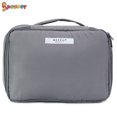 thumbnail image 2 of Spencer 9" Portable Travel Makeup Storage Bag Multifunction Waterproof Cosmetic Organizer Makeup Brushes Train Case with Inner Pouch for Women Girls (Gray), 2 of 9