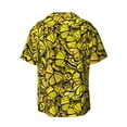 thumbnail image 2 of Disketp Men's Hawaiian Yellow Butterflies Print Shirts Button Down Holiday Beach Shirts-4X-Large, 2 of 7