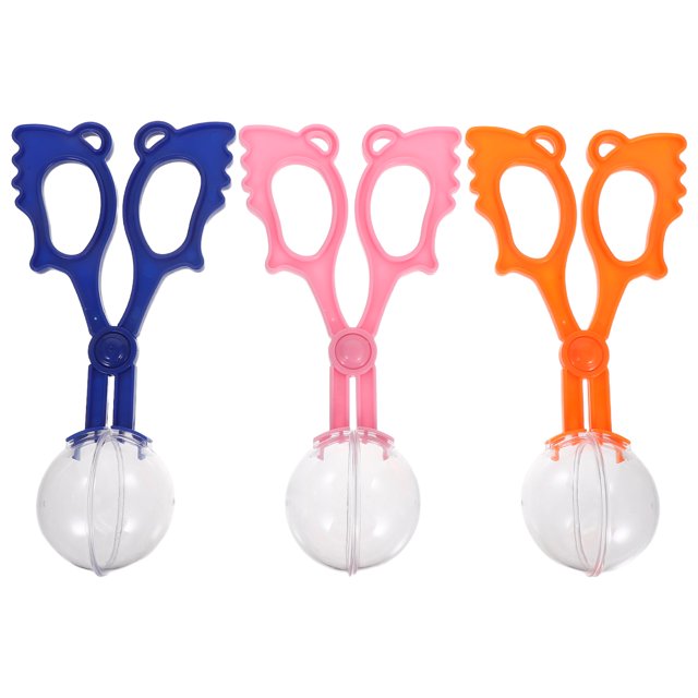 Juego de 3 pinzas para atrapar insectos para niños, pinzas, tijeras, juguetes para exteriores (color aleatorio)