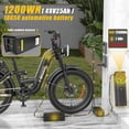 thumbnail image 3 of Electric Bike for Adults, 2000W 4000W Peak Motor, 48V 25Ah Removable Battery, 26x4.0 Fat Tire Ebike, 7-Speed Shimano, Front Fork & Linkage Suspension, Rear Rack, 40MPH, UL2849, Black, 3 of 10