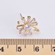 thumbnail image 5 of Pendientes de plata S925 Pendientes de color oro auténtico Accesorios con microincrustaciones de circonitas y flor de sol Cinturón colgante Broche de tremella, 5 of 6