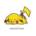 thumbnail image 4 of Parches de dibujos animados de Pokemon para ropa, pegatinas de Ash Pikachu Charizard Eevee, parche artesanal, insignia decorativa, apliques de tela, 4 of 4