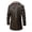 Brown, variant on Mens Leather Jacket Thick Shearling Lapel Collar Botton Down Long Trench Coats Black Brown