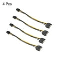 thumbnail image 3 of Unique Bargains 15 Pin to 6Pin Male Graphics Card Cable PCI Express Power Adapter Cable Converter 220mm/8.7 Inch, Pack of 4, 3 of 6