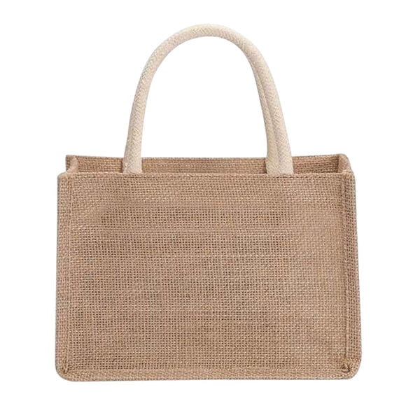 Burlap Tote Bags Blank Jute Beach Handbag Gift Bags with Handle (Vertical)