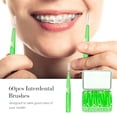thumbnail image 3 of 60pcs Toothpick Interdental Brushes Tooth Flossing Head Oral Hygiene Brush Optional Sizes, 3 of 8