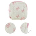 thumbnail image 4 of Unique Bargains 1 Pc Lady Portable Square Lipstick Bag for Travel White Pink Polyester, 4 of 6