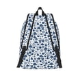 thumbnail image 2 of Lsque Seaside Primary Color Pattern Canvas Daypack, Durable Backpack, High-quality Versatile Backpack,Vintage Compact Backpack-Small, 2 of 6