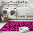 thumbnail image 5 of ODIKA 6'x9' Machine Washable Non-Slip Area Rug, Chic Leopard Patterned with Striking Pink and Black Design High Traffic Rug, Pink, 325812, 5 of 7