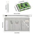 thumbnail image 3 of JIALIOU Nylon Trifold Card Wallet with ID Window Zipper Pocket for Men Women Teen Lucky Black Cat Gold Coin, 3 of 7