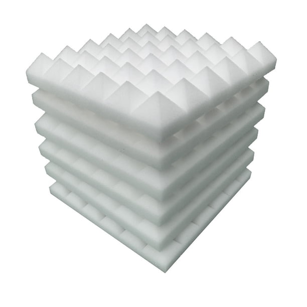 Fiudx Juego de Espuma Acústica de Alta Densidad, Absorción de Sonido, Esponja Suave, Insonorización para Estudios de Karaoke, Salas de Piano y Batería, Uso En Casa y Oficina, 6 Unidades, 30 X 30 X 5