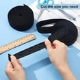 thumbnail image 3 of 1bag 5 Yards 2 styles Flat Nylon Non-Slip Elastic Band Silicone Gripper Tape for Garment Sewing Accessories Black 25~38mm 2.5 yards/style, 3 of 5