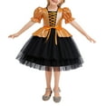 thumbnail image 3 of EnJoCho Girls Carton Witch Pumpkin Bat Printed Princess Gown, Pageant Stage Performance Dress Dress for Kids Halloween Par𝗍y, 3 of 7