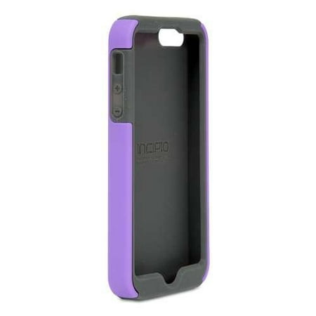 Incipio DualPro - Hard case for cell phone - silicone - charcoal gray, indigo violet - for Apple iPhone 5