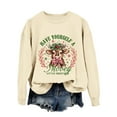thumbnail image 1 of Kcodviy Sweat à Capuche de Noël pour Femmes, Imprimé Western, Automne, Confortable, Habillé, avec Fermeture Éclair Active, 1 of 4