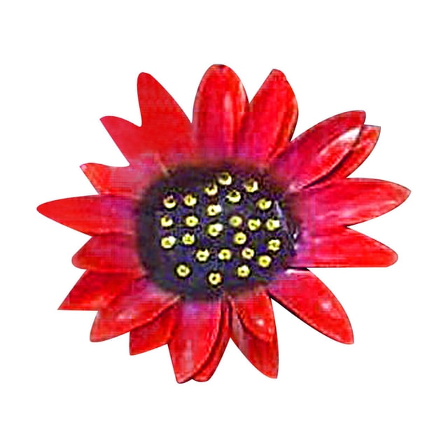 Xihbxyly Decoración Floral de Metal, Arte de Jardín de Hemerocallis Artesanal, Acabado Esmaltado con Aerógrafo, Protección Uv, Decoración de Patio Interior y Exterior, Escultura de Patio, Regalo para