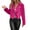 Hot Pink, variant on Women_s Casual Jacket Short Winter Zip Up Stand Collar Slim Fit Outerwear for Everyday Casualwear Women Women's Bomber Jacket Casual Coat