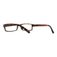 thumbnail image 4 of Classic Narrow Rectangular Spring Hinge Horned Powered Reading Glasses Red Tortoise +1.0, 4 of 4