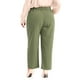 thumbnail image 3 of Conjuntos de trabajo de oficina para mujeres de talla grande Agnes Orinda, pantalones de negocios casuales rectos de cintura alta con bolsillo 3X en verde ejército, 3 of 6