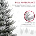thumbnail image 4 of Spaco 9 FT Artificial Christmas Tree, Flocked Hinged Xmas Tree with 1939 Tips, Steel Base, Auto Open, Christmas Tree for Indoor Holiday Decoration, Green, 4 of 7