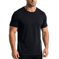 thumbnail image 4 of Mens Cooling T-Shirt, Moisture Wicking Quick Dry Athletic Tee, Lightweight Breathable Summer Shirt for Hot Weather Size 3XL Black, 4 of 6