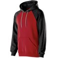 thumbnail image 1 of Adulto Algodón/Poly Fleece Banner Sudadera con Capucha ROJO/NEGRO M Holloway 229179, 1 of 1