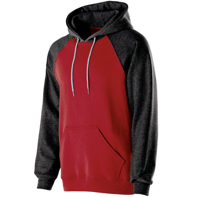 Adulto Algodón/Poly Fleece Banner Sudadera con Capucha ROJO/NEGRO M Holloway 229179