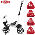 thumbnail image 3 of Triciclo para Niños con Bastón Torreta con Luz y Sonido Pedales Desmontables Posapiés Plegables Apto desde 2 años o hasta 25 kg - Blanco, 3 of 7
