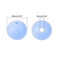 thumbnail image 2 of Uxcell 50 Pack 9mm Silicone Beads, Round Loose Rubber Bead for DIY Cyan Blue, 2 of 7