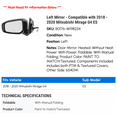 thumbnail image 2 of Left Mirror - Compatible with 2018 - 2020 Mitsubishi Mirage G4 ES 2019, 2 of 2