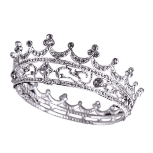 Fortune Rhinestone Hollow Princess Crown Headwear Pearl Crystal Hair Band
