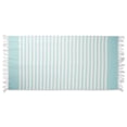 thumbnail image 2 of Contemporary Home Living 59" Aqua Blue and White Stripe Fouta Towel, 2 of 2