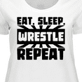 thumbnail image 4 of Inktastic Eat, Sleep, Wrestle, Repeat Women's Plus Size T-Shirt, 4 of 5