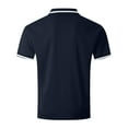 thumbnail image 4 of Kagetolytai Polo Shirts for Men Charming Men's Shirt Super Light Short Sleeve Casual Men's Wear Mens Shirts Navy 3X, 4 of 8