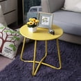 thumbnail image 4 of Simenmax Metal Side Table, Round Coffee Tea End Table, Modern Sofa Side Table for Living Room, Bedroom, Yellow, 4 of 10