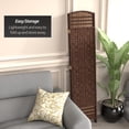 thumbnail image 5 of Red Lantern 5 1/2 ft. Tall Fiber Weave Room Divider - Dark Mocha - 3 Panel, 5 of 6