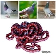 thumbnail image 2 of 100pcs Identification Aluminum Dove Foot Bands Leg Rings, Portable Bird Numbered Coffee, 2 of 9