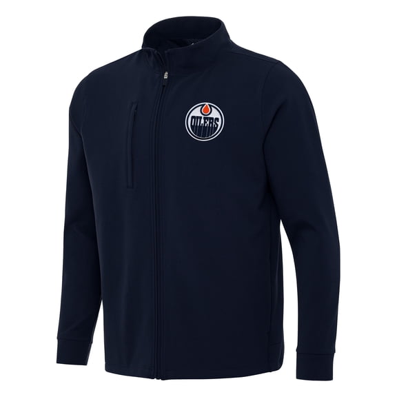 Men's Antigua Navy Edmonton Oilers Regard Full-Zip Jacket