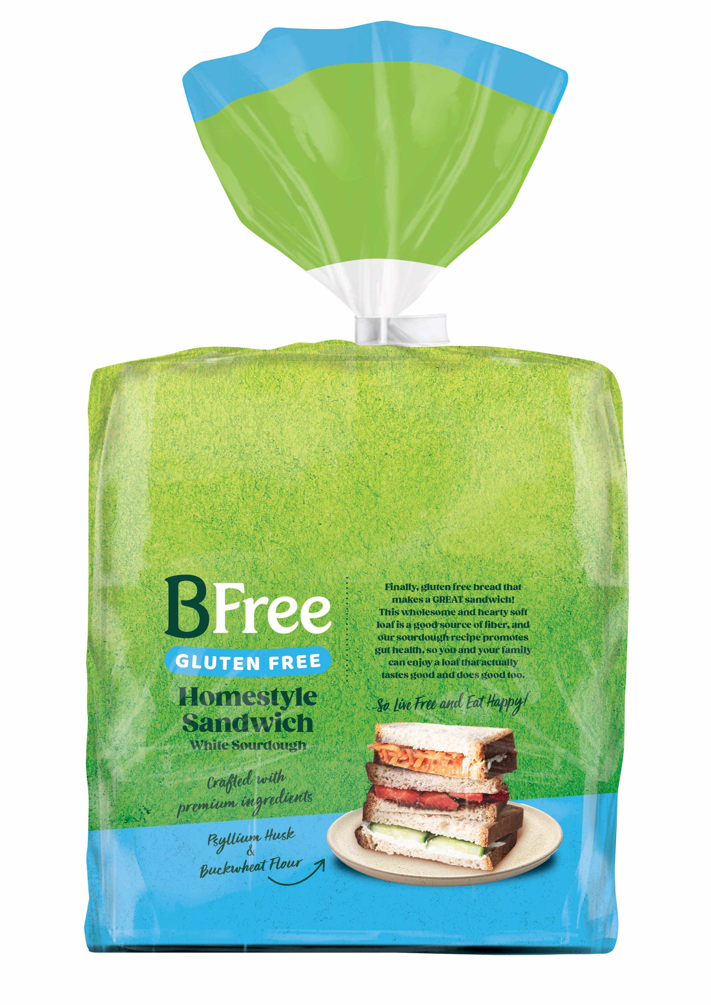 (2 pack) BFree Foods, Gluten Free, Homestyle Sandwich White Sourdough Loaf, 14.1oz, 1 loaf