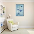thumbnail image 2 of wall26 - Canvas Wall Art - Beautiful Vectorn Pattern with Blue Flowers - Gallery Wrap Modern Home Art | Ready to Hang - 32x48 inches, 2 of 3