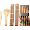 thumbnail image 1 of Sushi Set, Bamboo Sushi Making Tools, Homemade Sushi Tool Kit, with Sushi Rolling Mat, Chopsticks, Rice Spreader, and Paddles, 1 of 8