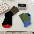 thumbnail image 4 of Calcetines de algodón con estampados de colores Calcetines marineros casuales para mujer, 4 of 5