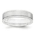 thumbnail image 1 of Sterling Silver 6mm Brushed Fancy Wedding Band Size 9.5, 1 of 4