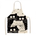 thumbnail image 5 of Adjustable Bib Apron Soft Kitchen Apron Ladies Cartoon Black Cat, 5 of 5