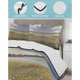 thumbnail image 4 of Quilts Full Size, Spring Floral Soft Comforter Bedding Set for Bed, Farmhouse Botanical Modern Oil Painting Lightweight Quilted Bedspread with Pillow Cover(2 Pieces) for All Season, 78x90 Inch, 4 of 6